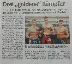 Drei „goldene“ Kämpfer